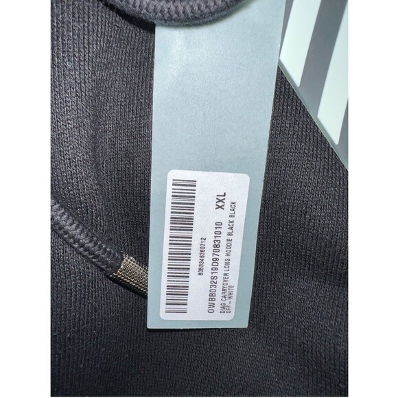Off-White DIAG Carryover Hoodie XXL Black OWBB032S190970831010 Italy S19 - Picture 10 of 13